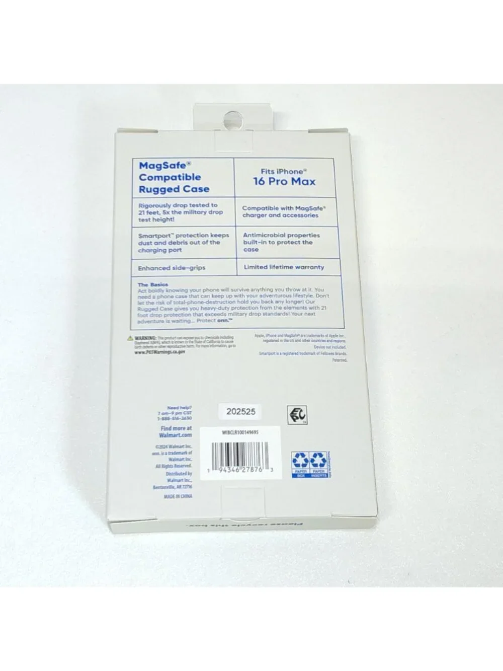 Protect Onn iPhone 16 Pro Max MagSafe Compatible Rugged Case 21' Drop Tested NIB